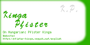 kinga pfister business card